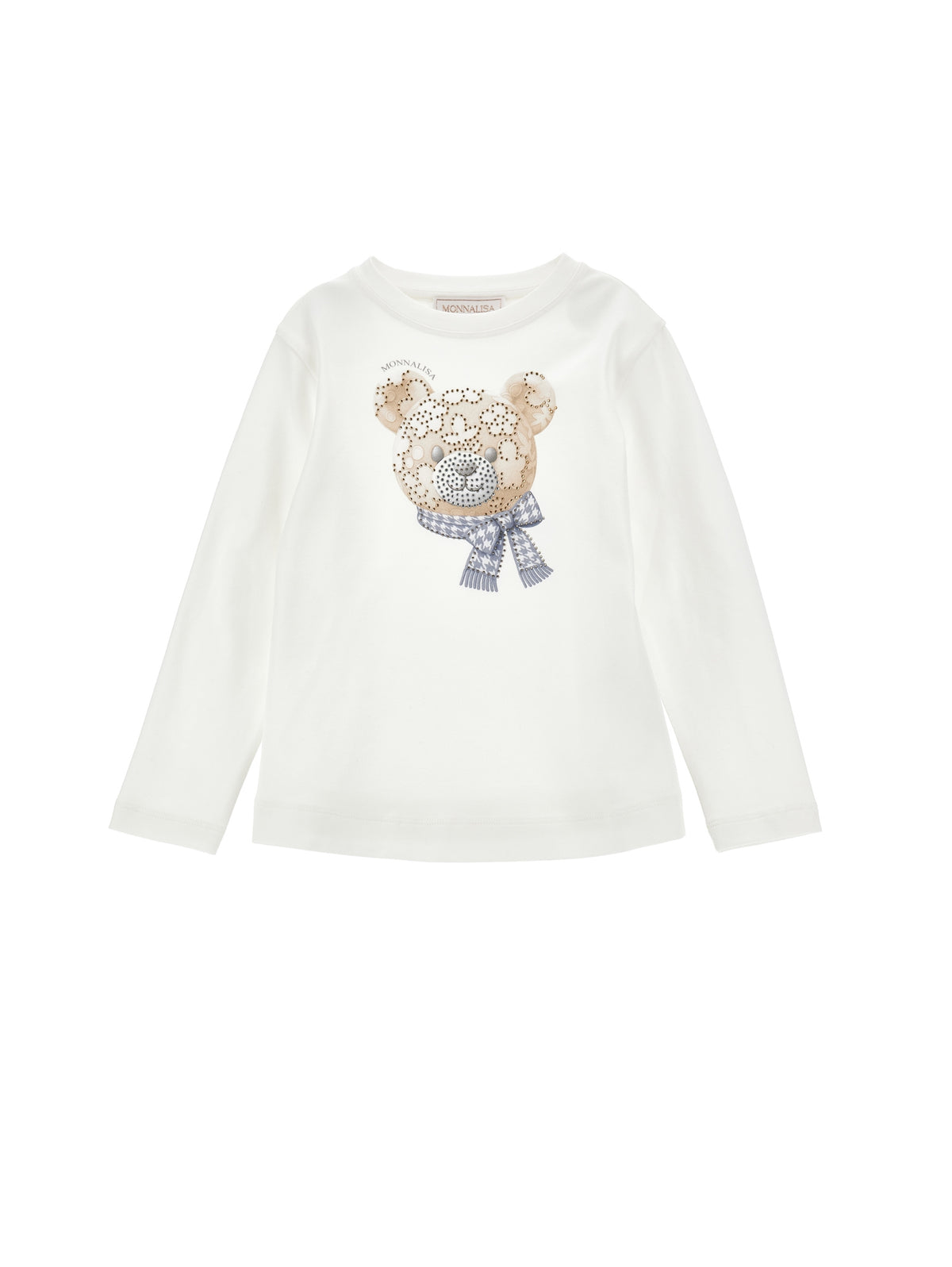 Girls White Bear Top