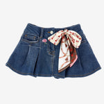 Monnalisa Girls Denim Skirt with Bow | Casa Childrenswear