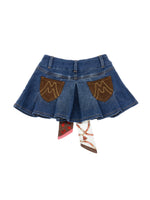 Girls Denim Skirt with Bow