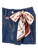 Girls Denim Skirt with Bow