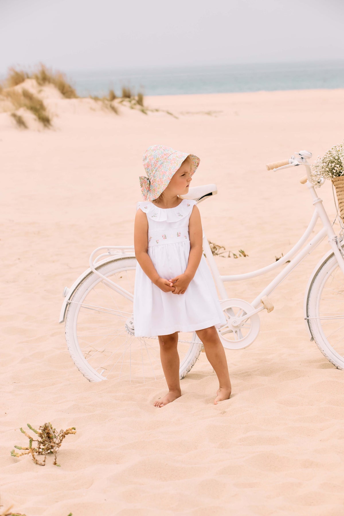 Girl Sleeveless White Dress