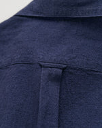 Cotton Linen Short-Sleeve Shirt Navy