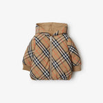 Burberry Baby Beige Check Puffer | Casa Childrenswear