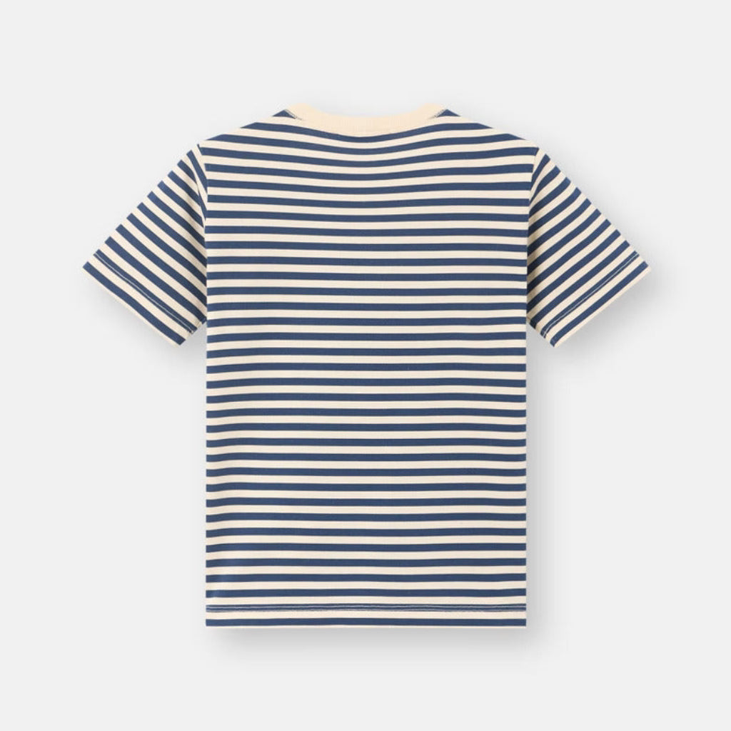 Stone Island Navy & Beige Striped T-Shirt | Casa Childrenswear