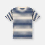 Stone Island Navy & Beige Striped T-Shirt | Casa Childrenswear