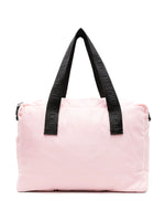 Baby Pink Teddy Logo Changing Bag
