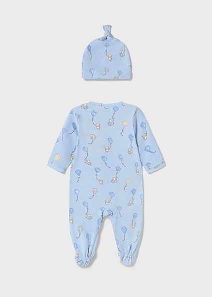 Blue Kite Babygrow & Hat