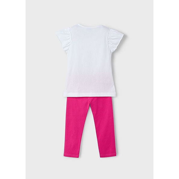 Pink Floral Leggings Set