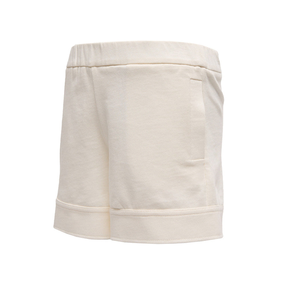 Moncler Enfant Girls Ivory Sweat Shorts | Casa Childrenswear