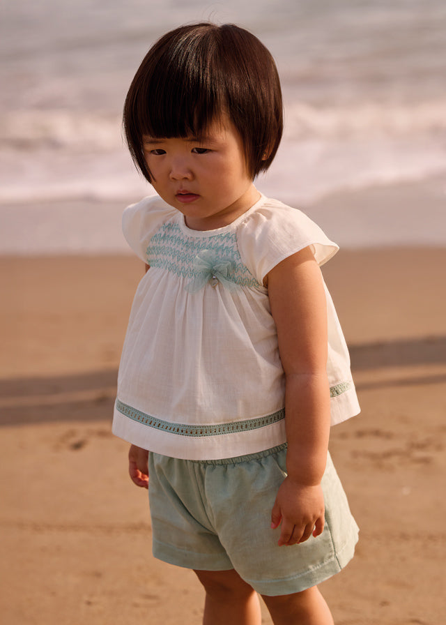 Mayoral Soft Green Short Set | Casa Childrenswear