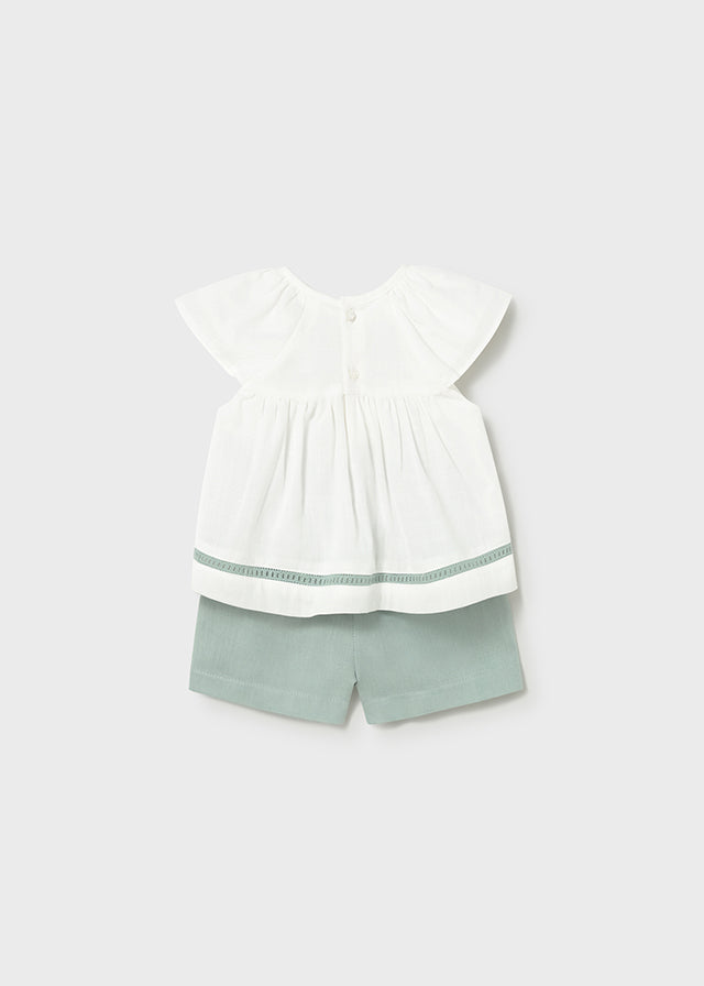 Mayoral Soft Green Short Set | Casa Childrenswear
