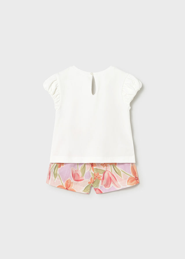 Mayoral Blossom Pink Printed Short Set | Casa Childrenswear