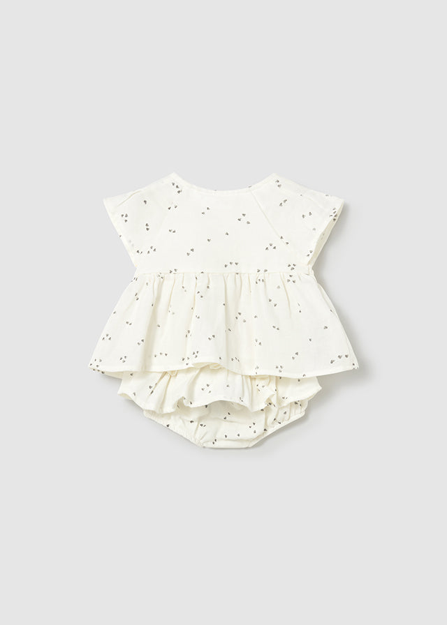 Mayoral Baby Girls Cream Printed Short Set and Pants | Casa Childrenswear