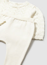 Mayoral Baby Girls Cream Knitted Leg Warmer Set | Casa Childrenswear