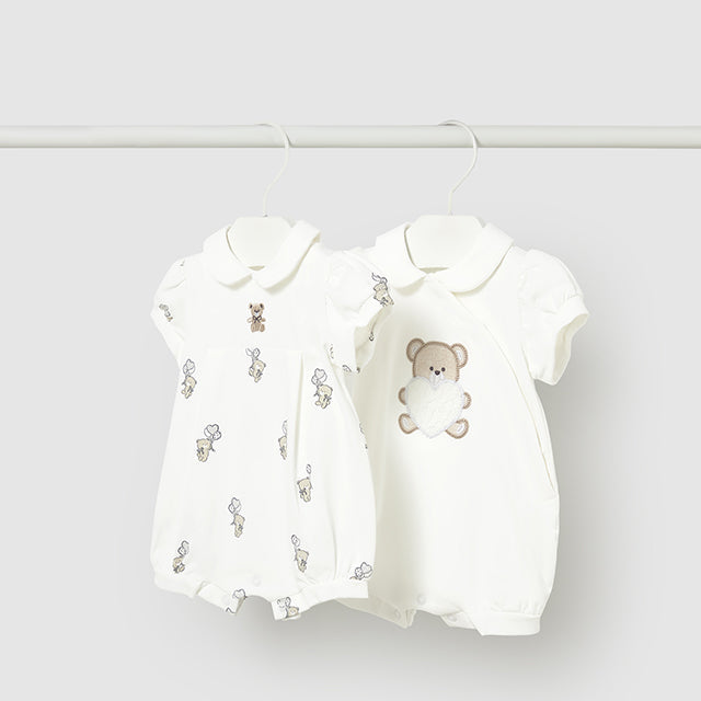 Mayoral Baby Natural 2 Piece Printed Romper Set | Casa Childrenswear