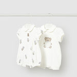 Mayoral Baby Natural 2 Piece Printed Romper Set | Casa Childrenswear