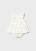 Mayoral Baby Girls Cream Dress with Pants | Casa Childrenswear