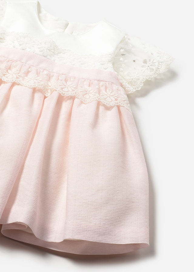 Mayoral Tulip Rose Dress with Lace Trim and Pants | Casa Childrenswear
