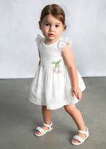 Mayoral Natural Dress with Lace Trim | Casa Childrenswear