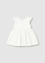 Mayoral Natural Dress with Lace Trim | Casa Childrenswear