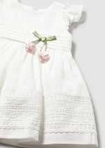 Mayoral Natural Dress with Lace Trim | Casa Childrenswear