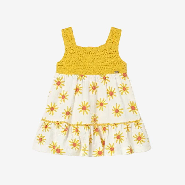 Mayoral Sunflower Lace Dress | Casa Childrenswear