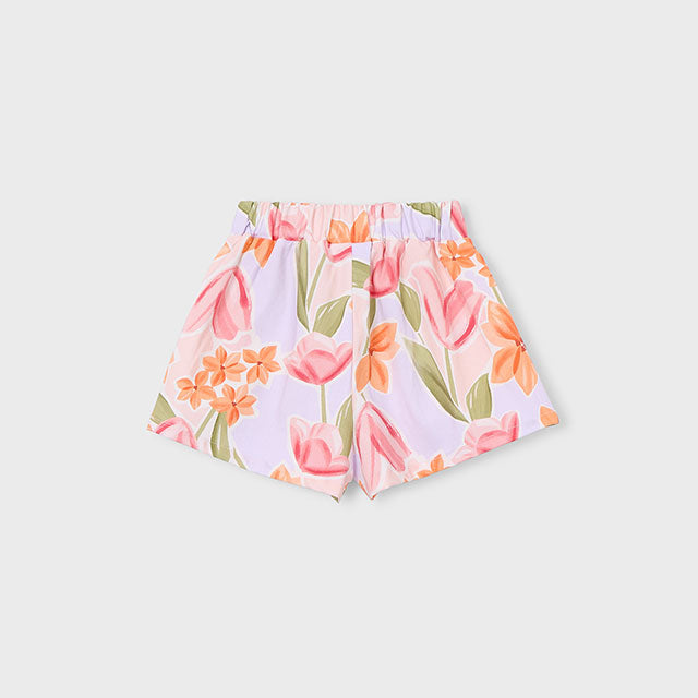 Mayoral Pink Flower Print Skort | Casa Childrenswear