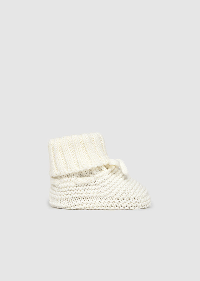 Mayoral Cream Knit Booties | Casa Childrenswear