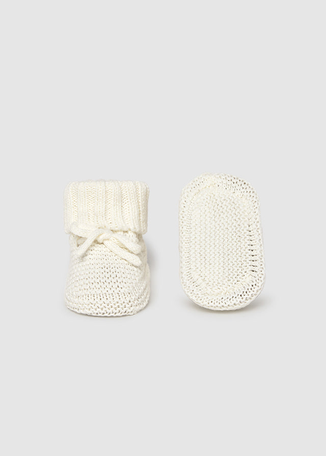 Mayoral Cream Knit Booties | Casa Childrenswear