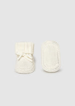 Mayoral Cream Knit Booties | Casa Childrenswear