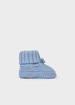 Mayoral Blue Knit Booties | Casa Childrenswear