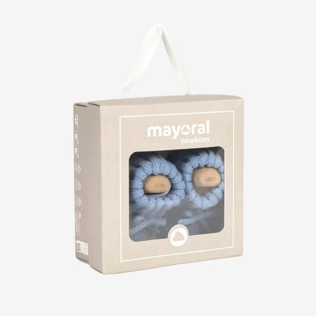 Mayoral Blue Knit Booties | Casa Childrenswear