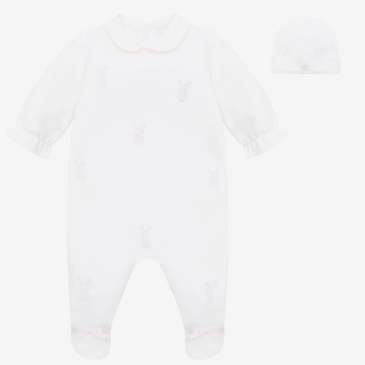Emile et Rose Lucy Pink Bunny Babygrow | Casa Childrenswear