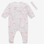Emile et Rose Lacey Pink FloralBabygrow with Hairband | Casa Childrenswear
