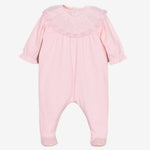 Emile et Rose Mabel Pink Tulle Collar Babygrow | Casa Childrenswear