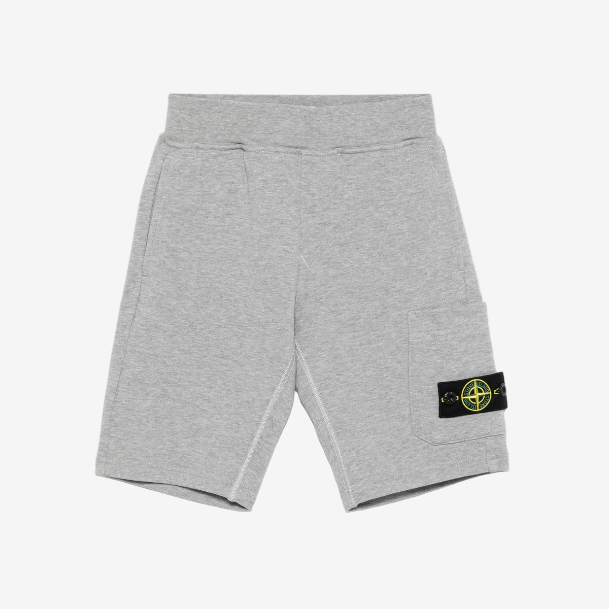 Stone Island Grey Logo Sweat Shorts | Casa Childrenswear