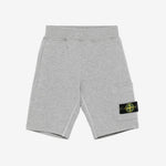 Stone Island Grey Logo Sweat Shorts | Casa Childrenswear