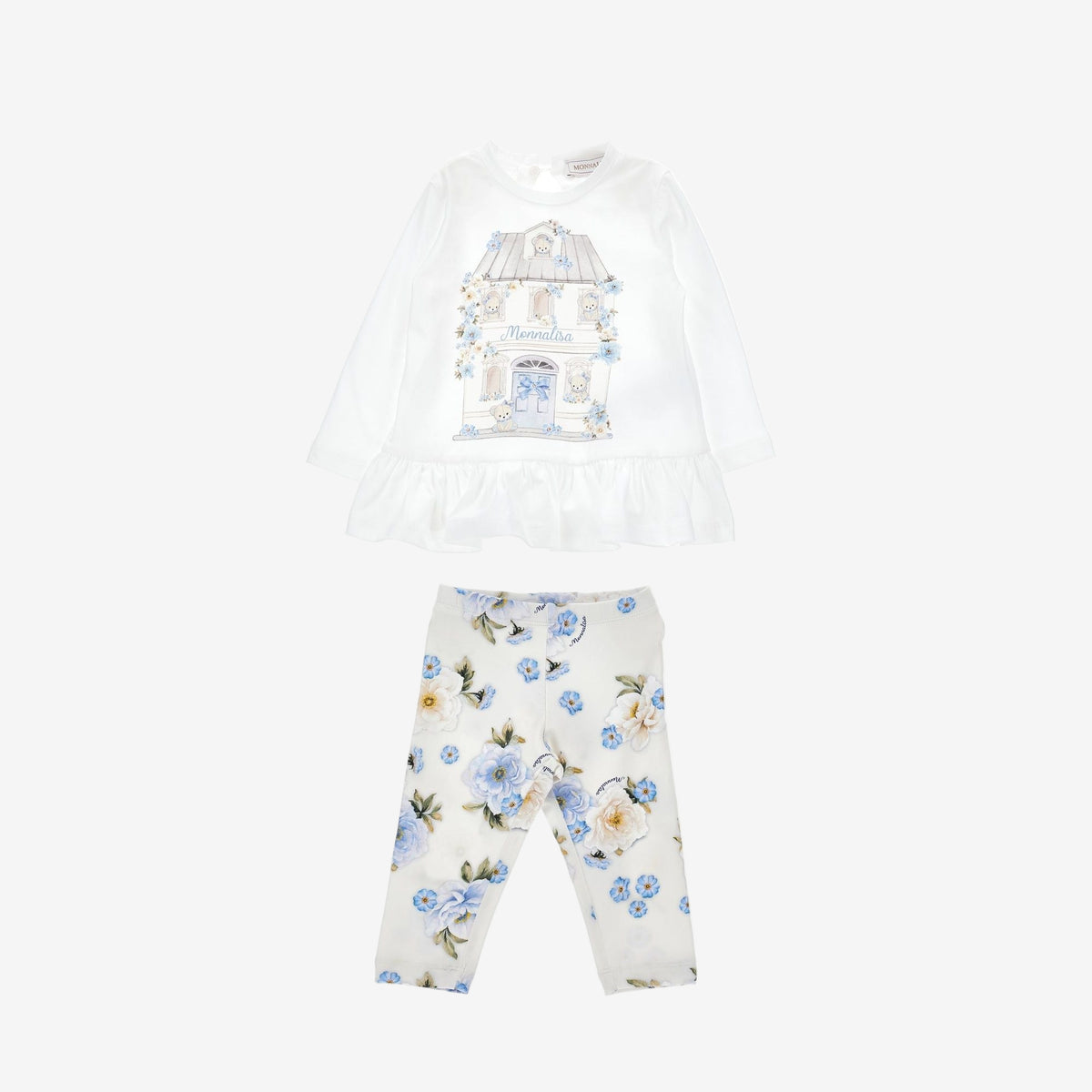 Monnalisa House Print Legging Set | Casa Childrenswear