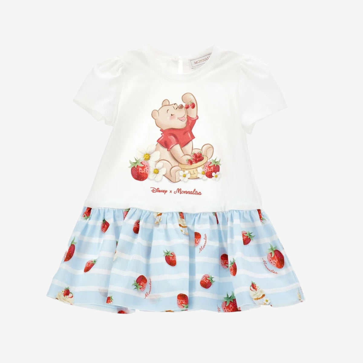 Monnalisa Girls Winnie and Strawberry Print Dress | Casa Childrenswear