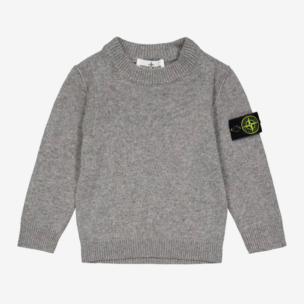 Stone Island Boys Dark Grey Compass Crew Neck | Casa Childrenswear