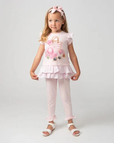 Girl Pink Holiday Essentials Legging Set