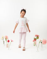 Pink English Summer Legging Set