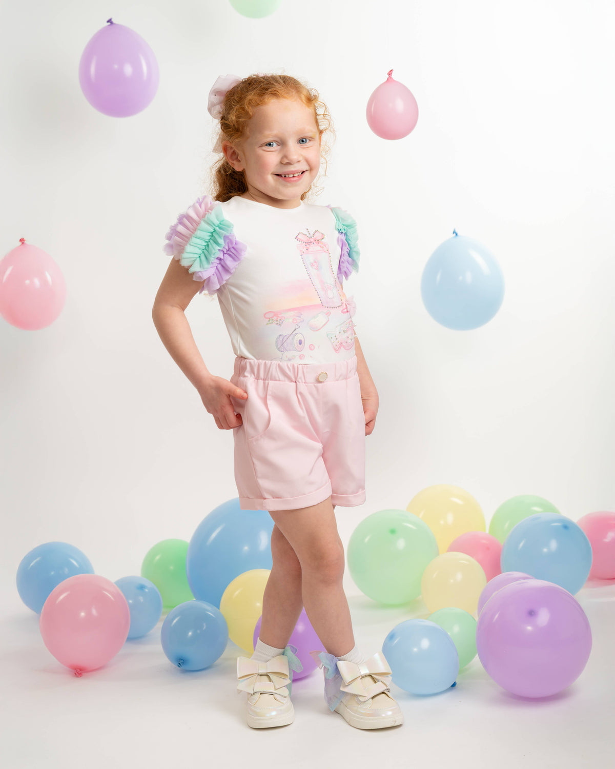 Caramelo Girls Graphic Short Set | Casa Childrenswear