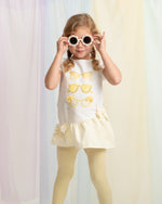 Caramelo Girls Yellow Sunglasses Legging Set | Casa Childrenswear