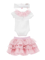 Baby Girls Rose Tulle Dress with Bow