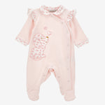 Pink Teddy Doggy Print Romper