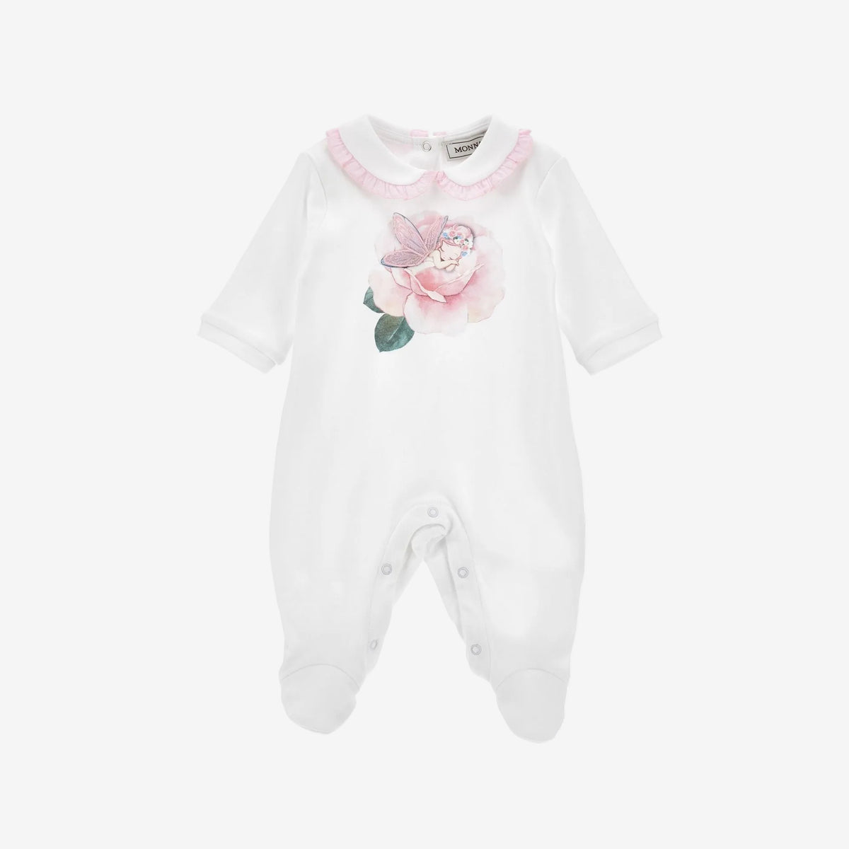 Monnalisa Baby Girls Rose Print Babygrow | Casa Childrenswear