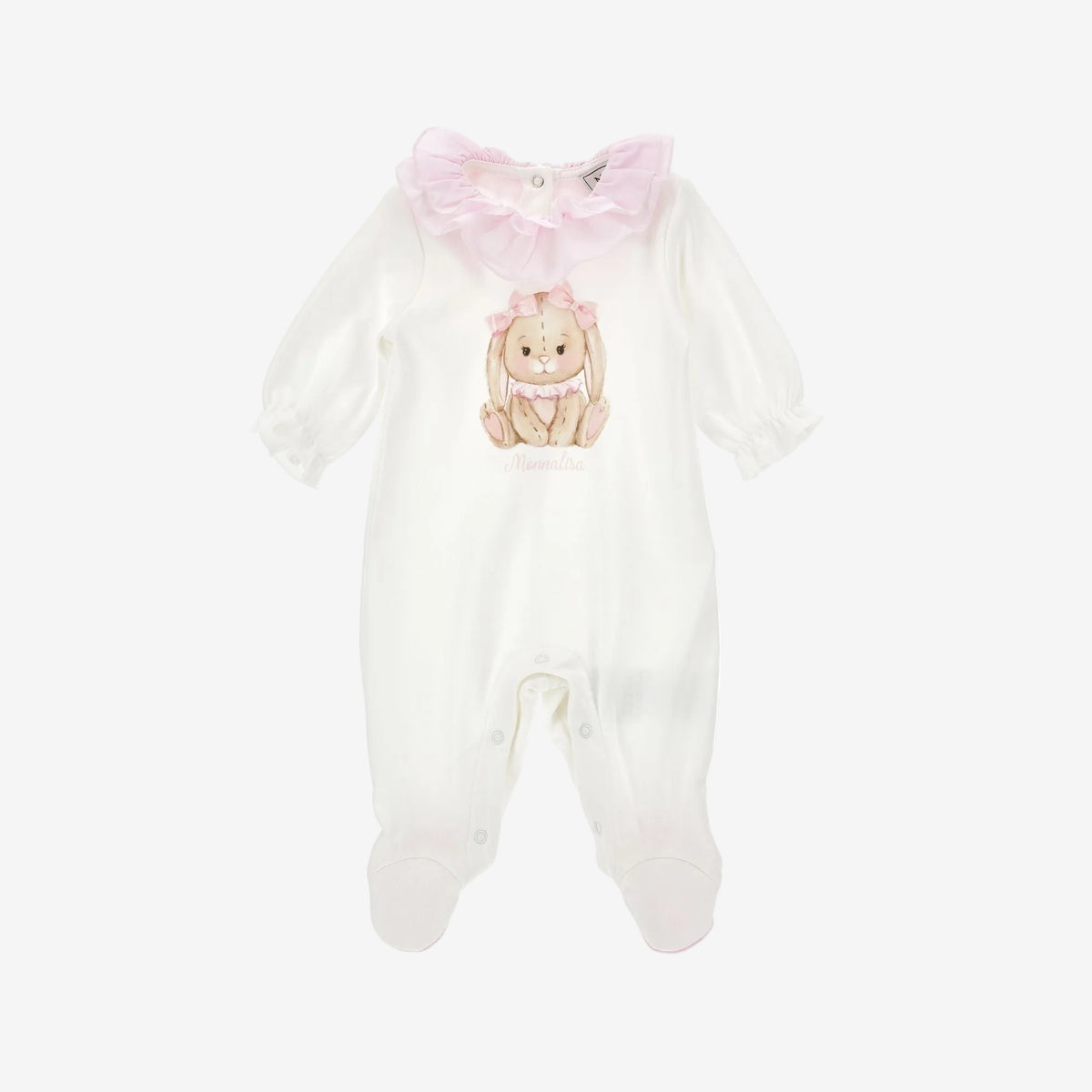 Monnalisa Baby Girls Rabbit Print Babygrow | Casa Childrenswear