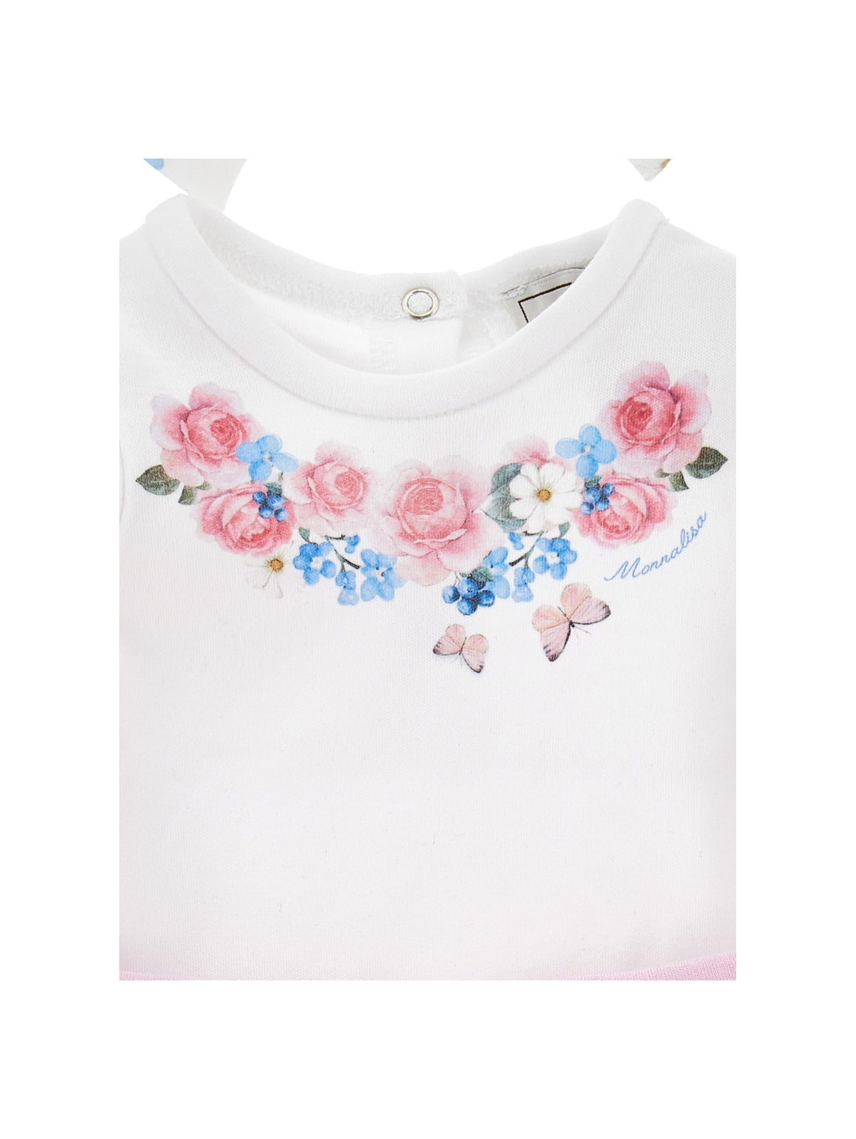 Monnalisa Baby Girls Rose Print Babygrow and Skirt with Bow | Casa Childrenswear