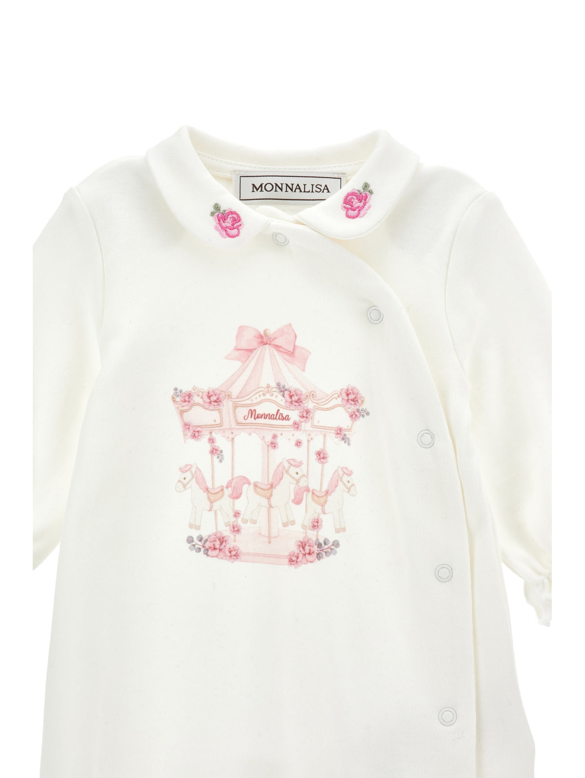 Baby Girls White Carousel Babygrow